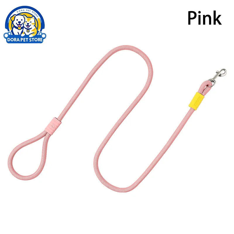 Colorful Dopamine Dog Walking Leash — Outdoor Contrasting Color Pet Leash