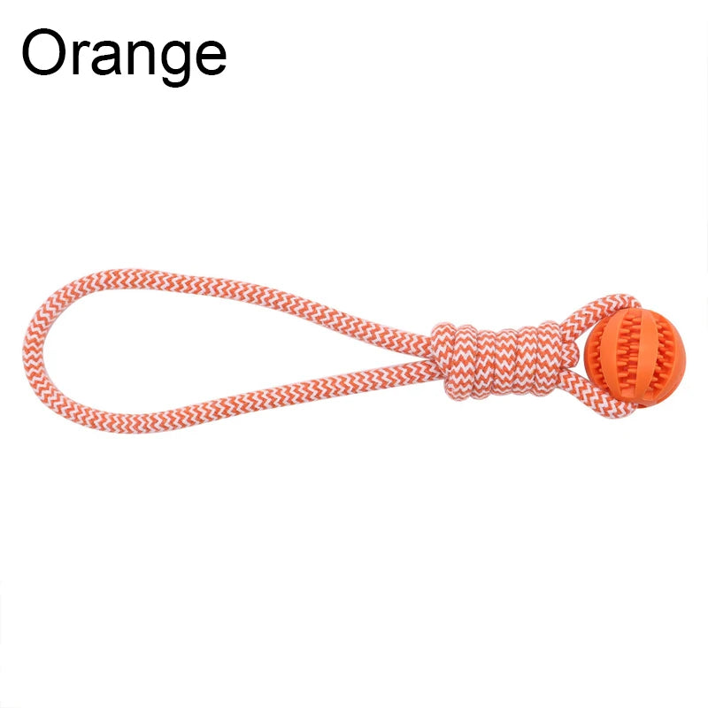 Cotton Rope Treat Ball Dog Toy — Bite-Resistant Teeth Cleaning & Interactive Training Toy