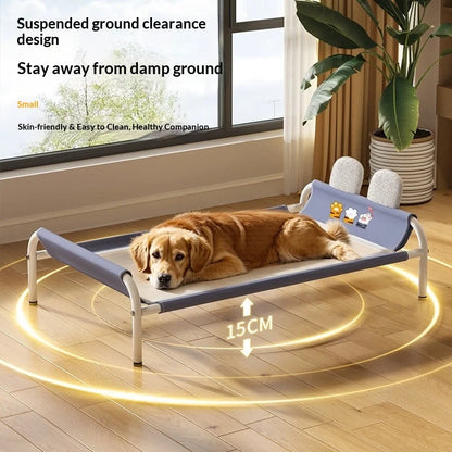 Elevated Cooling Pet Bed — All-Season Indoor & Outdoor Raised Kennel for Large Dogs & Cats