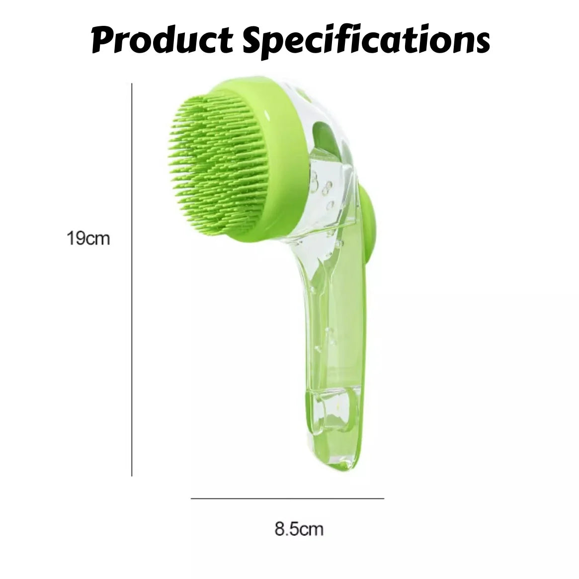 2-in-1 Pet Grooming & Bath Brush — Massage, Exfoliating & Lathering Scrubber for Dogs & Cats