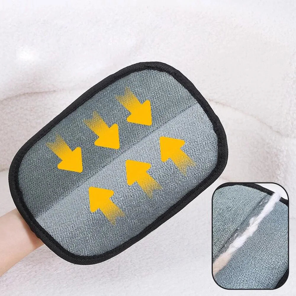 Pet Grooming Gloves — Hair Remover Brush for Dog & Cat Fur on Sofas, Carpets & Clothes