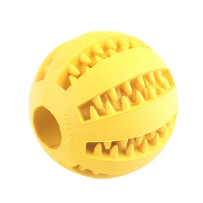 Dog Treat Feeder Chew Ball — Non-Toxic Bite-Resistant Teeth Cleaning Toy for Dogs & Cats
