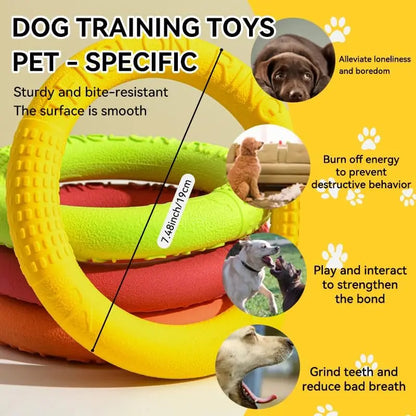 Floating Dog Flying Disc — Water-Resistant Interactive Training Ring Toy for Small & Medium Dogs