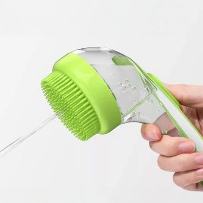 2-in-1 Pet Grooming & Bath Brush — Massage, Exfoliating & Lathering Scrubber for Dogs & Cats