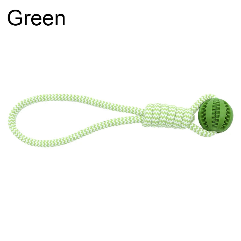 Cotton Rope Treat Ball Dog Toy — Bite-Resistant Teeth Cleaning & Interactive Training Toy
