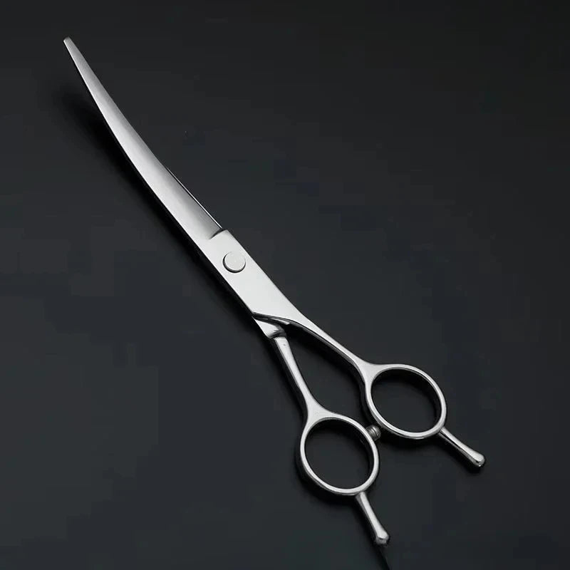 Professional Pet Grooming Scissors Set — Trimming, Bent & Straight Scissors for Dogs & Cats