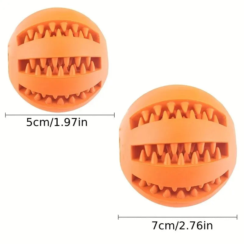 Dog Treat Feeder Chew Ball — Non-Toxic Bite-Resistant Teeth Cleaning Toy for Dogs & Cats