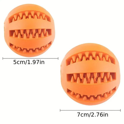 Dog Treat Feeder Chew Ball — Non-Toxic Bite-Resistant Teeth Cleaning Toy for Dogs & Cats