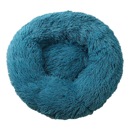 Round Plush Pet Bed — Super Soft Warm Sleeping Bed for Large Dogs & Cats