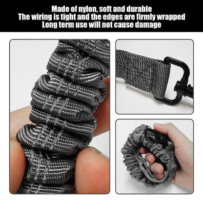 Double-Headed Shock-Absorbing Dog Leash — Elastic Anti-Pull Walking Rope for Dogs