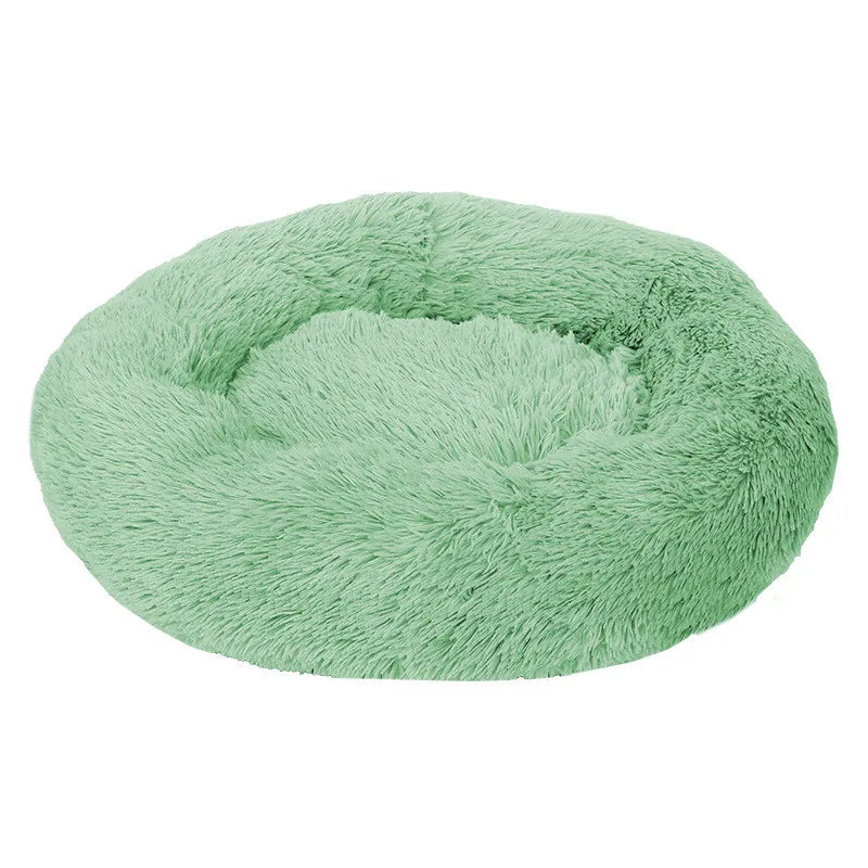 Round Plush Pet Bed — Super Soft Warm Sleeping Bed for Large Dogs & Cats