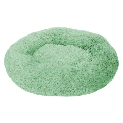 Round Plush Pet Bed — Super Soft Warm Sleeping Bed for Large Dogs & Cats