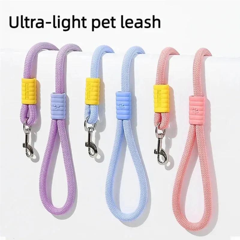 Colorful Dopamine Dog Walking Leash — Outdoor Contrasting Color Pet Leash