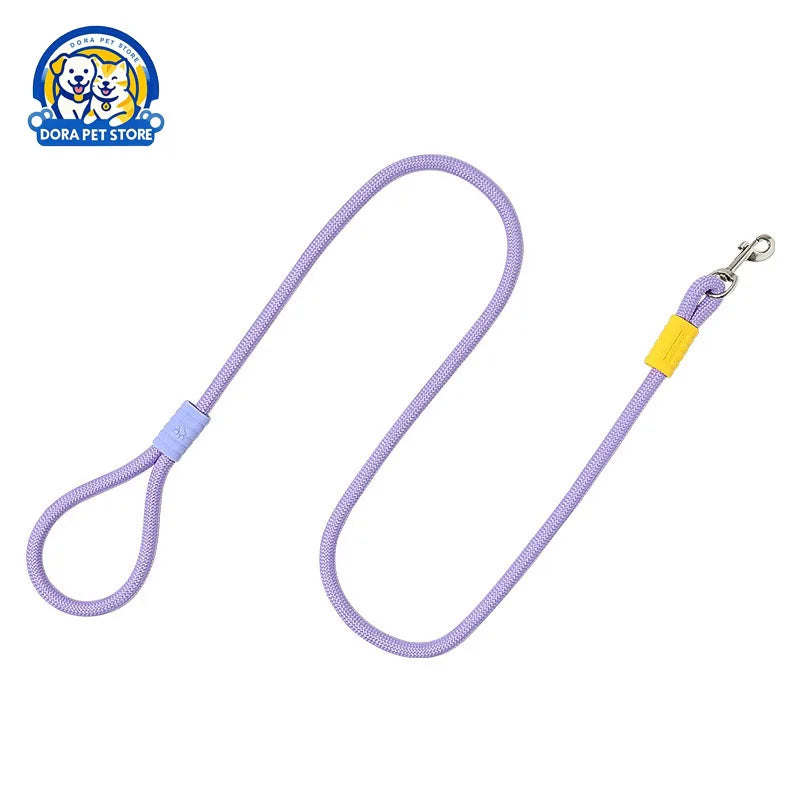 Colorful Dopamine Dog Walking Leash — Outdoor Contrasting Color Pet Leash