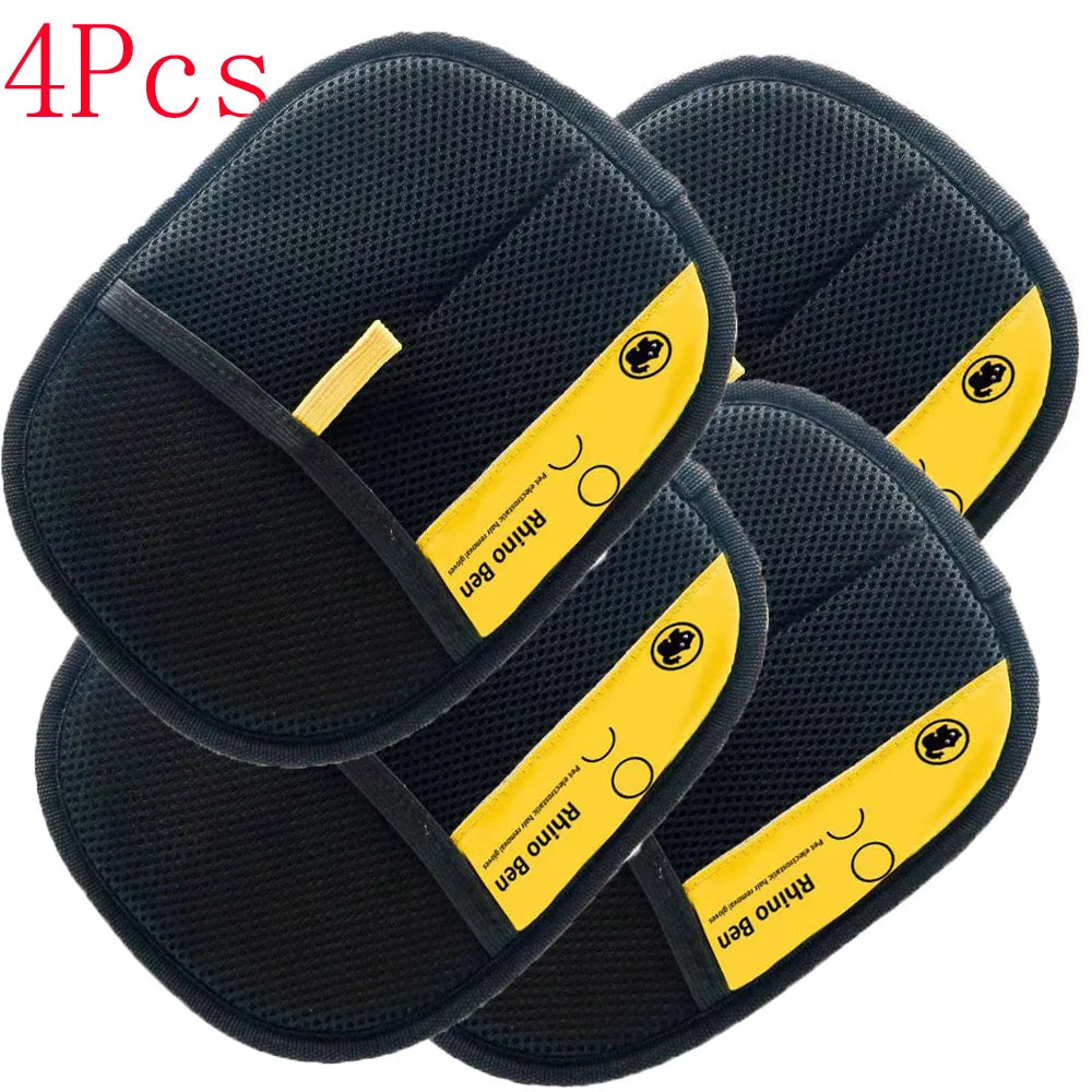Pet Grooming Gloves — Hair Remover Brush for Dog & Cat Fur on Sofas, Carpets & Clothes
