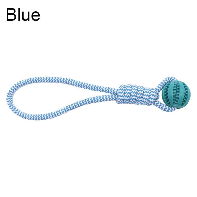 Cotton Rope Treat Ball Dog Toy — Bite-Resistant Teeth Cleaning & Interactive Training Toy