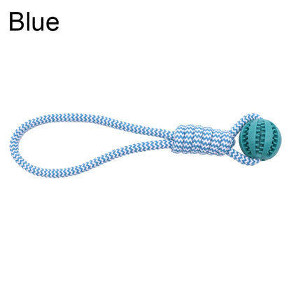 Cotton Rope Treat Ball Dog Toy — Bite-Resistant Teeth Cleaning & Interactive Training Toy