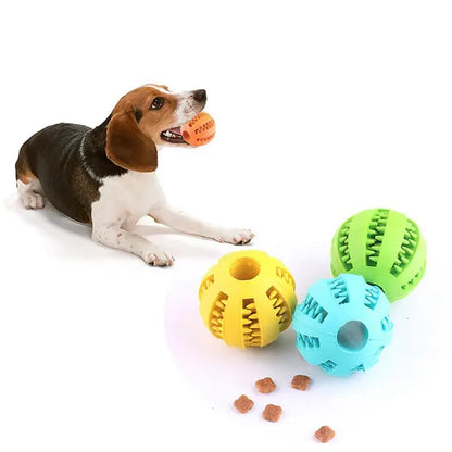 Dog Treat Feeder Chew Ball — Non-Toxic Bite-Resistant Teeth Cleaning Toy for Dogs & Cats