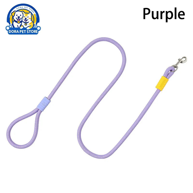 Colorful Dopamine Dog Walking Leash — Outdoor Contrasting Color Pet Leash