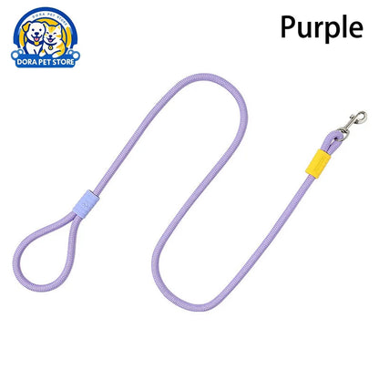 Colorful Dopamine Dog Walking Leash — Outdoor Contrasting Color Pet Leash