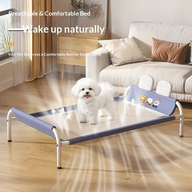 Elevated Cooling Pet Bed — All-Season Indoor & Outdoor Raised Kennel for Large Dogs & Cats