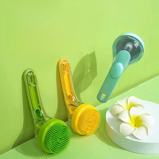 2-in-1 Pet Grooming & Bath Brush — Massage, Exfoliating & Lathering Scrubber for Dogs & Cats