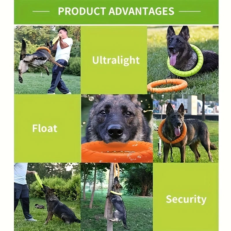 Floating Dog Flying Disc — Water-Resistant Interactive Training Ring Toy for Small & Medium Dogs