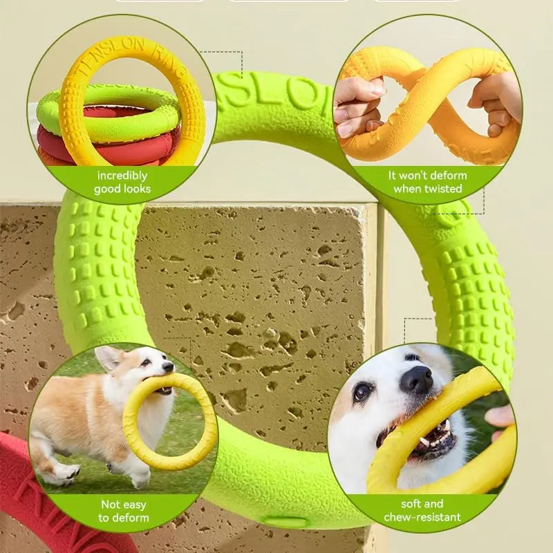 Floating Dog Flying Disc — Water-Resistant Interactive Training Ring Toy for Small & Medium Dogs