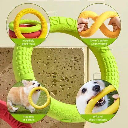 Floating Dog Flying Disc — Water-Resistant Interactive Training Ring Toy for Small & Medium Dogs