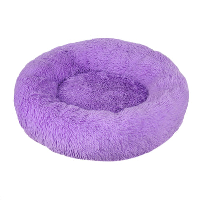 Round Plush Pet Bed — Super Soft Warm Sleeping Bed for Large Dogs & Cats