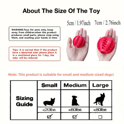 Dog Treat Feeder Chew Ball — Non-Toxic Bite-Resistant Teeth Cleaning Toy for Dogs & Cats