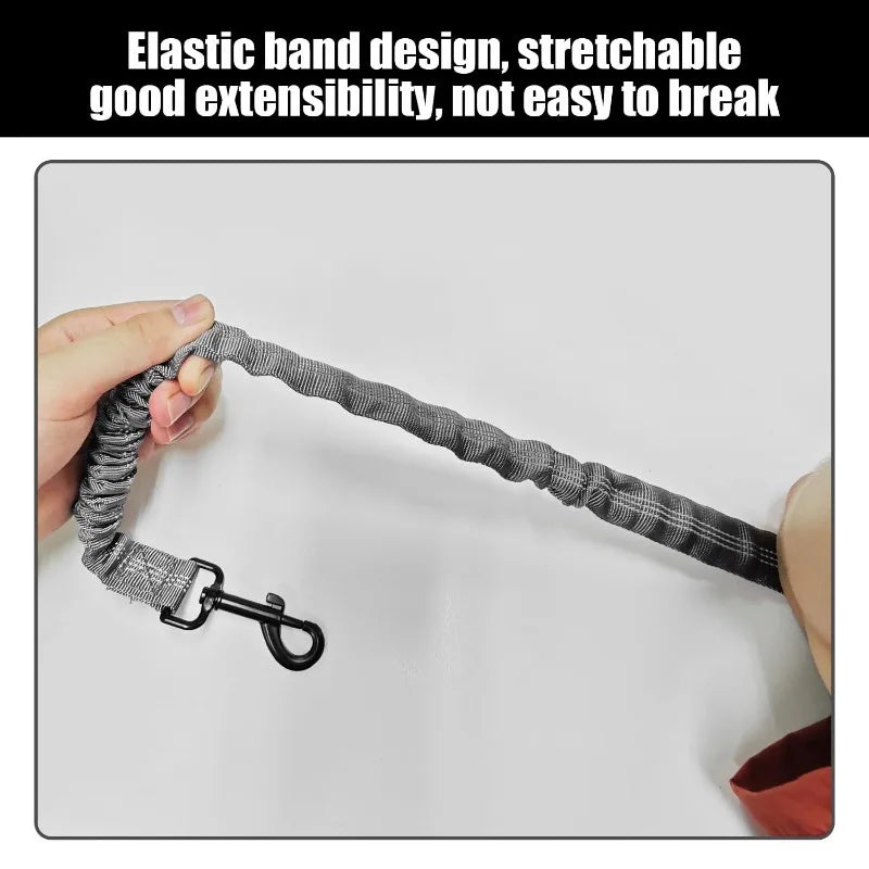 Double-Headed Shock-Absorbing Dog Leash — Elastic Anti-Pull Walking Rope for Dogs