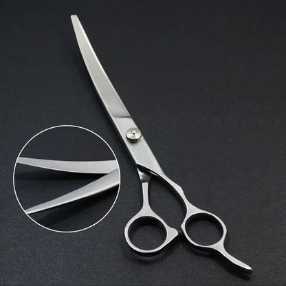 Professional Pet Grooming Scissors Set — Trimming, Bent & Straight Scissors for Dogs & Cats